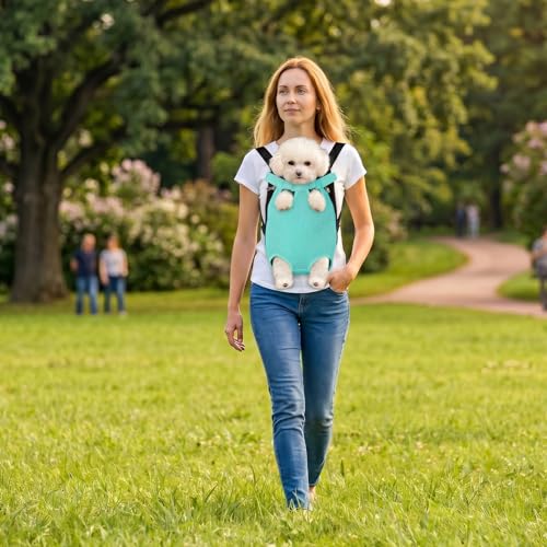 Dog Carrier Backpack Pet Legs Out Front Cat Travel Bag (Large / Blue)