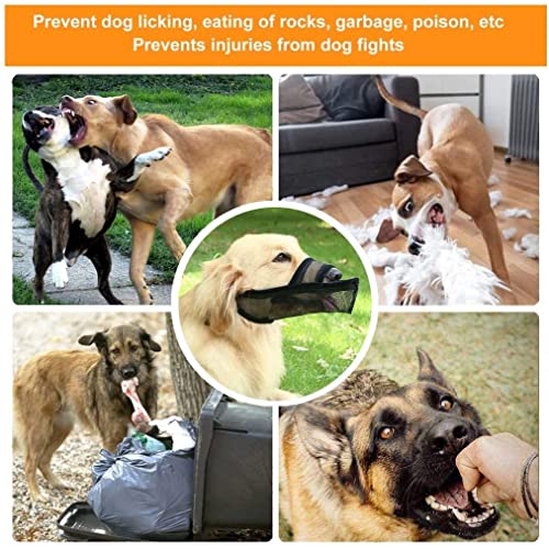 Dog Muzzle Anti Eating for Small Medium Large Dogs (L)