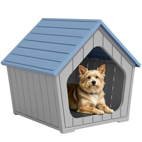 Outdoor Indoor Dog House for Small Dogs Dog House for Weatherproof and Stylish Furniture Multi (Blue / 23.43" L × 22.64" W × 22.8" H)