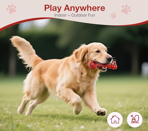 Tough Dog Toys for Aggressive Chewers (Bacon)