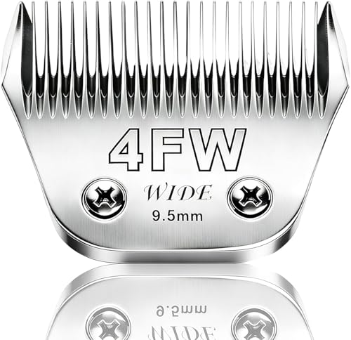 4FW Wide Blade Grooming Clipper Blades for Andis (Silver/4FW)