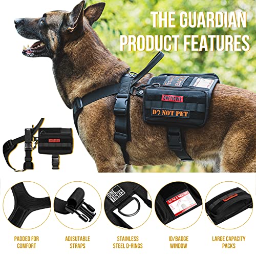 Service Dog Vest Harness (M / Black)