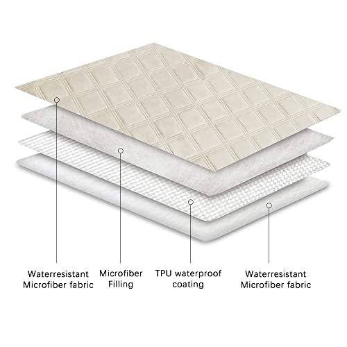 Waterproof Dog Bed Cover Pet Blanket with Anti (52x82 Inch (Pack of 1) / Ivory)