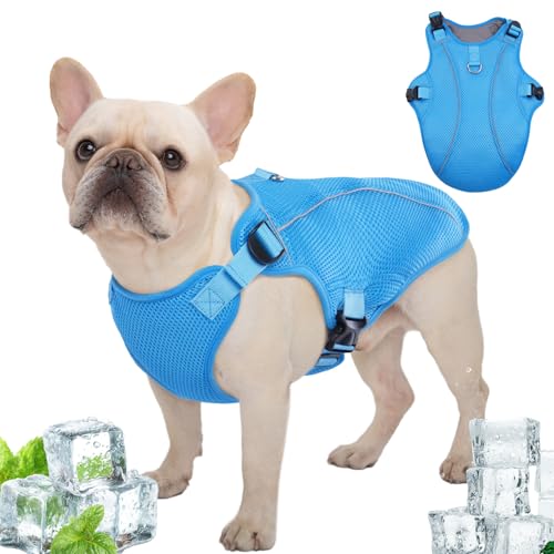 Dog Cooling Vest Harness (S (Chest Girth:16.9'') / Ocean Blue)