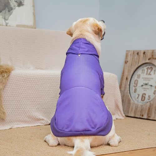 Dog Hoodie for Large Medium Small Dogs (Purple / Large)
