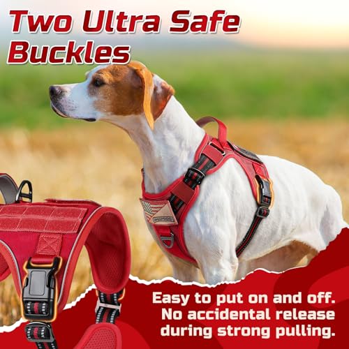 Tactical Dog Harness for X (Red / X-Large)