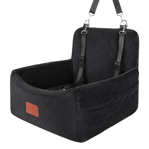 Dog Car Seat for Small Dogs Under 30lbs (Black / Small)