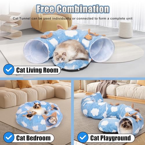 Cat Tunnel Bed (Sky Blue)