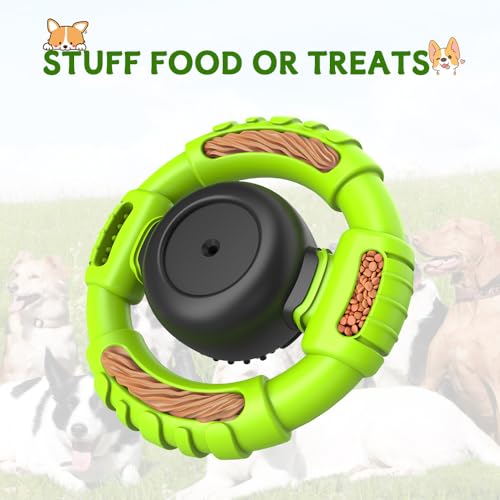 Dog Toys for Aggressive Chewers Large Medium Small Breed Indestructible (Grass Green / Medium)