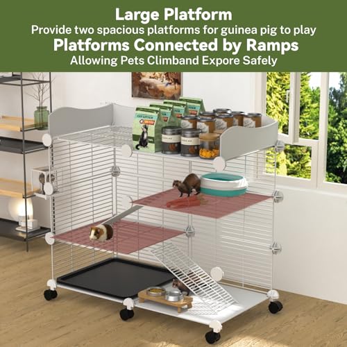 3 Tier Guinea Pig Cages Indoor (29.53"L x 15.75"W x 25.59"H)