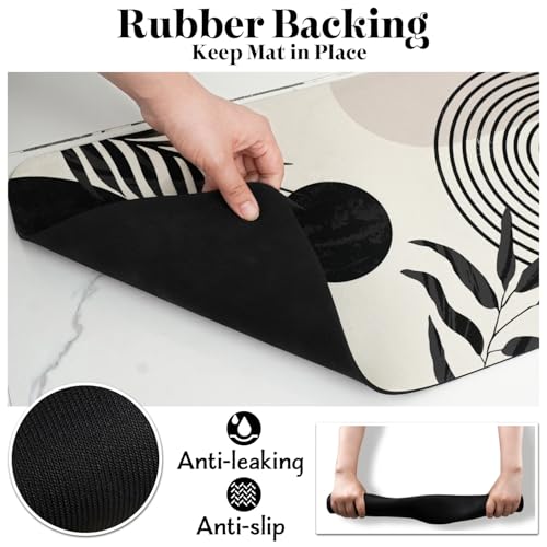 Dog Food Mats for Floors (Boho White / M(16"×24"))