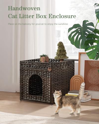 Cat Litter Box Enclosure (Brown / Standard)