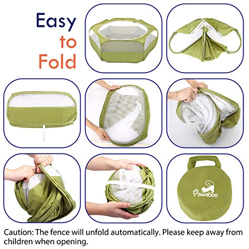 Small Animal Playpen with Zippered Cover (A-Green)