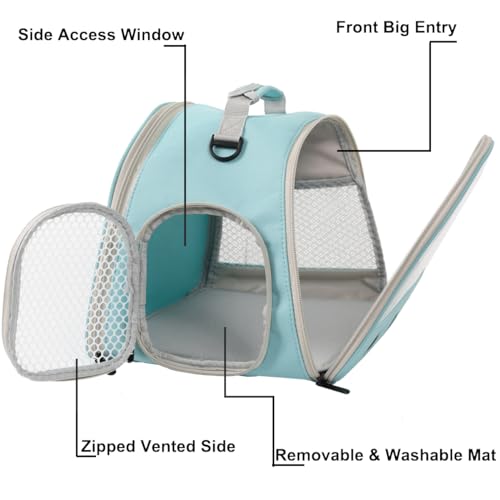 Bearded Dragon Travel Carrier with Absorbent Pad Set (Blue)