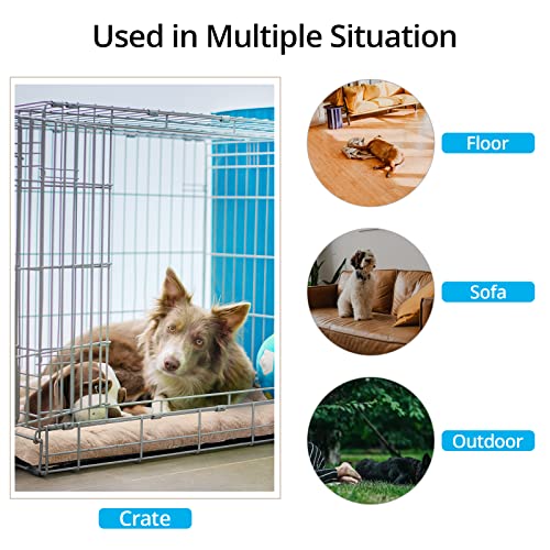 Dog Crate Pad Washable Dog Bed for Crate Small Cozy Mat 24 (24.0"L x 18.0"W x 1.0"Th / cream)