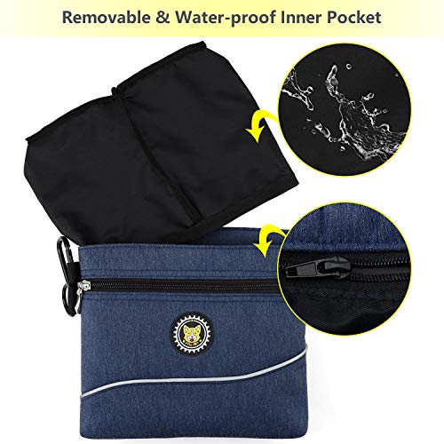 Dog Treat Pouch Bag with Magnetic Closure (L / Blue)