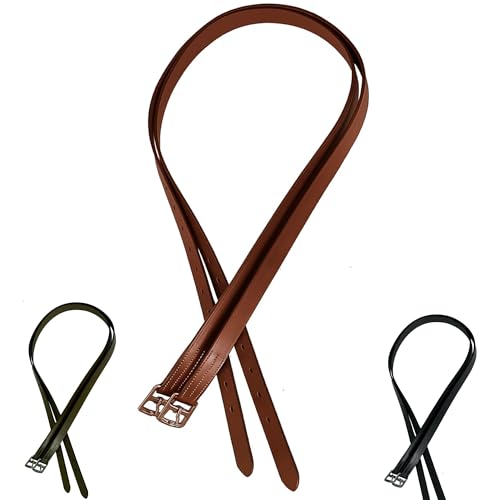 Genuine Leather English Stirrup Leathers (54 us / Chestnut)