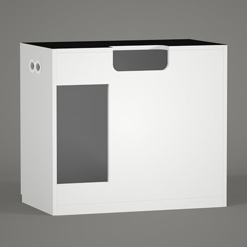 Wooden Aquarium Stand & Cabinet (W35.5xD17.7xH31.5in(90x45x80cm) / White)