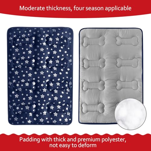 Dog Crate Pad Mat (36"X23" / Navy)