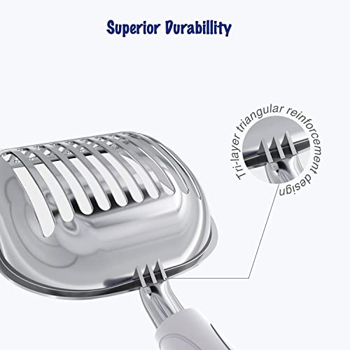Cat Litter Scoop (Small / POLISHED Aluminum \ #05 Grey Handle)