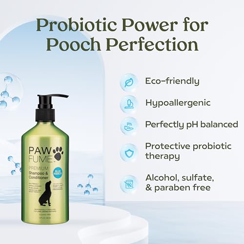 PAWFUME Dog Shampoo and Conditioner (Shampoo & Conditioner Blue Ribbon / Pack of 4)