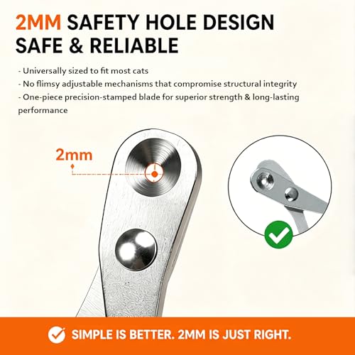 Cat Nail Clipper with Circular Hole Safety Guard for Indoor Cat