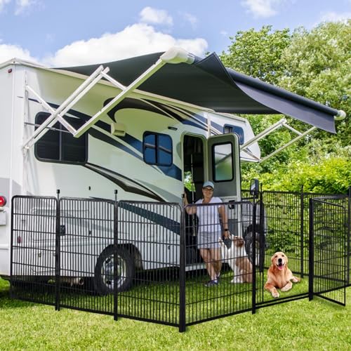 Tall Garden Fence Animal Barrier (48''(H)-4panels-8.9ft(L) with gate)
