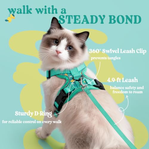 Cat Harness and Leash Set (S / Lemon Grove)