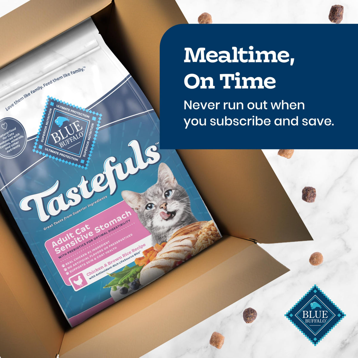 Tastefuls Chicken Adult Sensitive Stomach Dry Cat Food (7 Pound (Pack of 1))