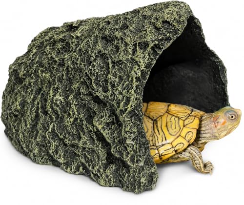 Oversize Resin Rock Hideout Cave for Reptile and Amphibians.Ideal for Tortoise