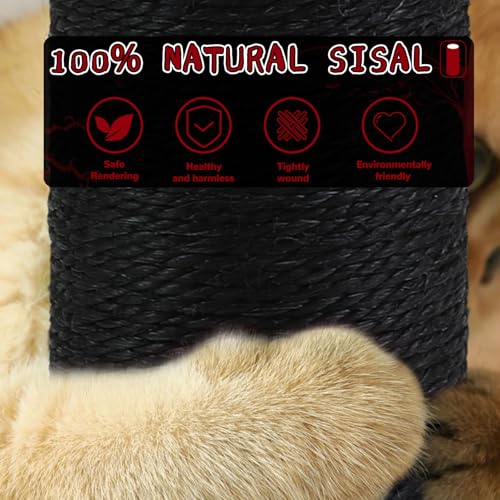 Cat Scratching Posts for Indoor Adults (black-45inch)