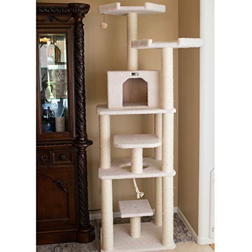 Cat Tree Model B7801 (32"(L)X27"(W)X78"(H) / Alabaster)