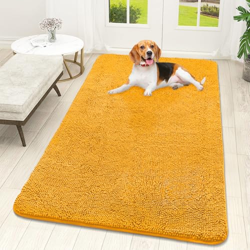 Dog Door Mat for Muddy Paws 59x32 (Golden Yellow / 59" X 32")