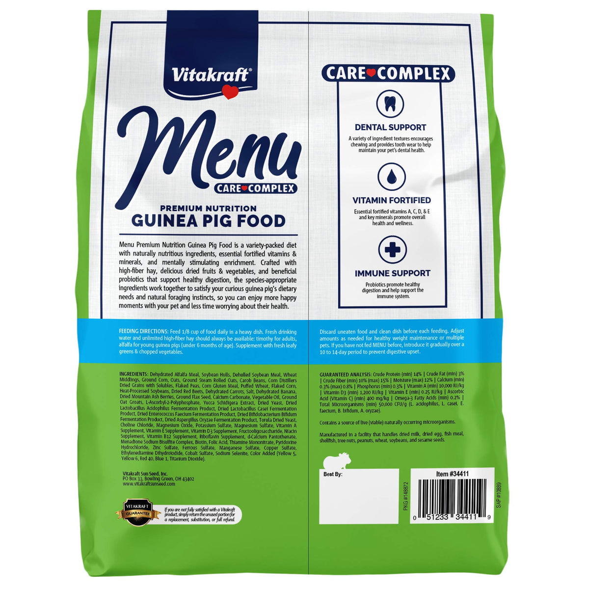 Menu Guinea Pig Food 5 lb (5 Pound (Pack of 1))
