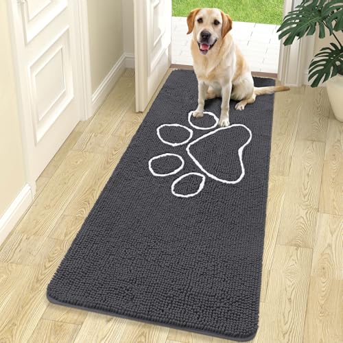 Dog Door Mat for Muddy Paws 70x24 (Dark Grey / 70" X 24")