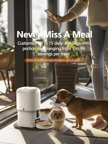 Automatic Cat Feeder with Camera (4L - White)