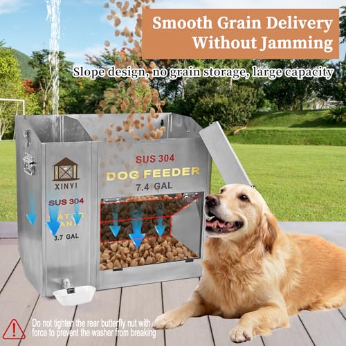 Stainless Steel Dog Feeder and Waterer 2