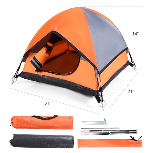 Cat Camping Tent (Orange / 21 x 21 x 14 Inches)
