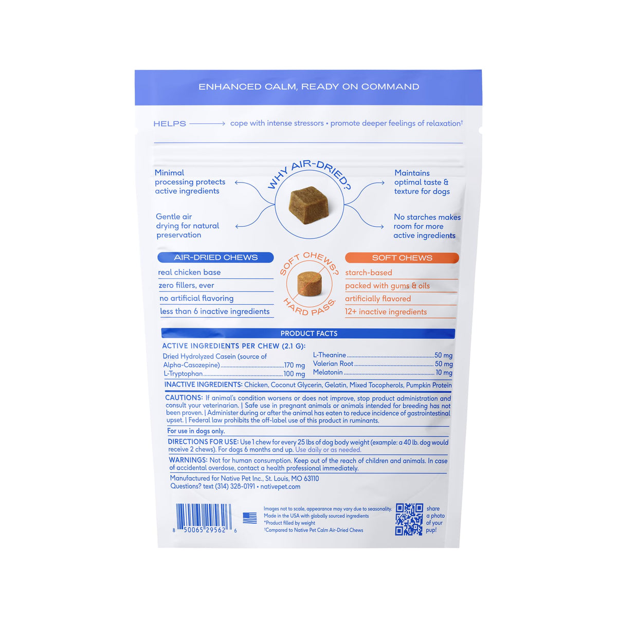 Advanced Calming Chews for Dogs (60 Count)