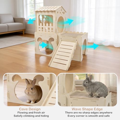 Extra Large Rabbit Castle (3 House with 2 Mat)