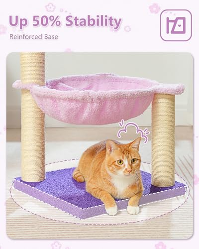 Flower Cat Scratching Post (28" / Purple)