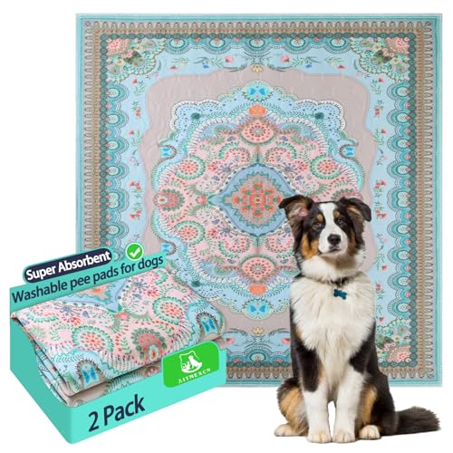 Washable Pee Pads for Dogs (Blue / 36*36''-2pcs)