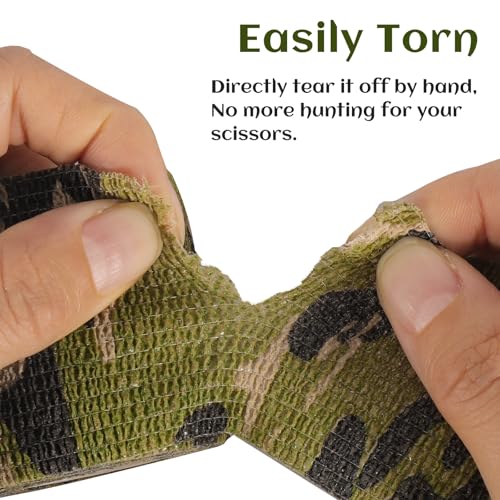 24 Rolls Elastic Self Adhesive Bandage Wrap 2 inch (2 Inch-24 Count Jungle Camo)