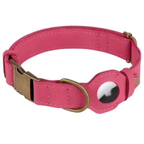 AirTag Dog Collar (Pink / XS, 9"-12" Neck Fit)