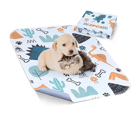 Washable Pee Pads for Dogs (Dark Blue / 18X24 (2 Packs))