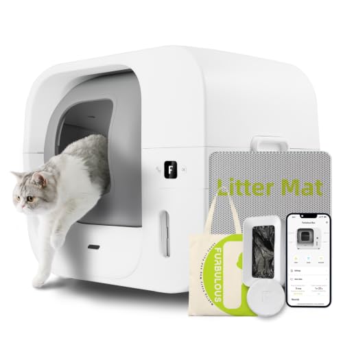 True Odor Control Automatic Cat Litter Box Self Cleaning & Refill (LitterBox+Mat+Bags+Deodorizer+Tote)