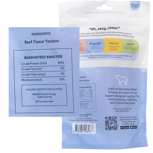 Beef Tendons for Dogs & Puppies (1 Ounce (Pack of 10) / Standard)