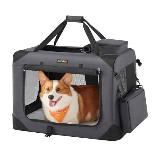 Collapsible Soft Dog Crate (L（28.0"L x 20.5"W x 20.5"H） / Gray)