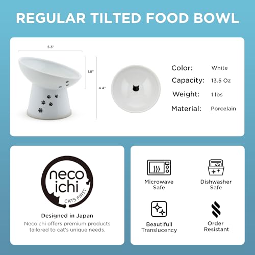 Necoichi Porcelain (Cat / Regular Tilted)
