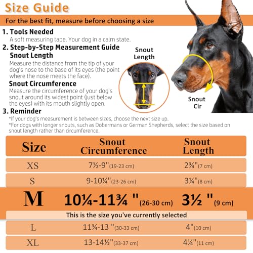Dog Muzzle Humane Basket Muzzle for Medium Dog Biting (Medium)